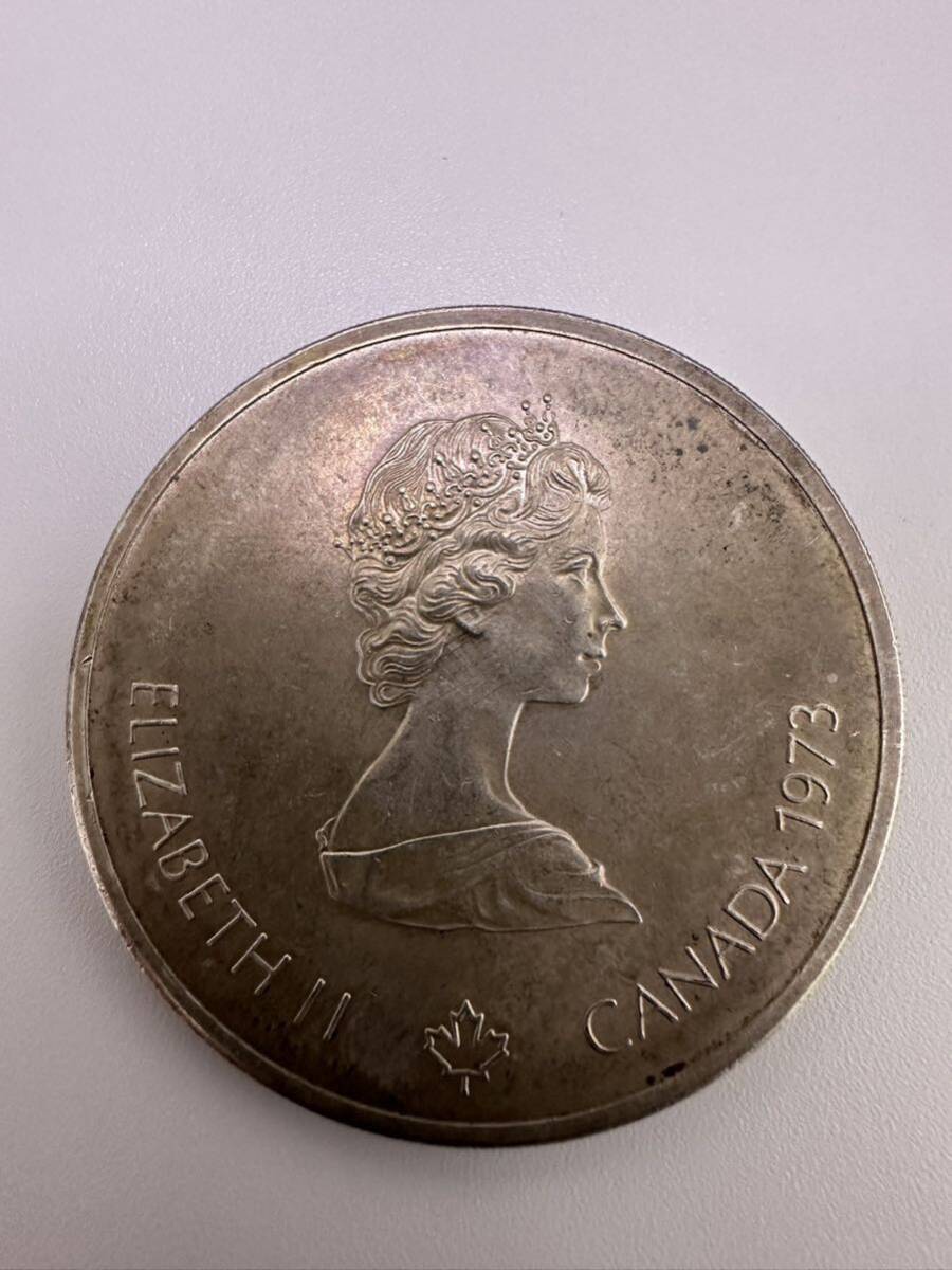カナダ モントリオールオリンピック 銀貨 エリザベス女王 モントリオール _画像1