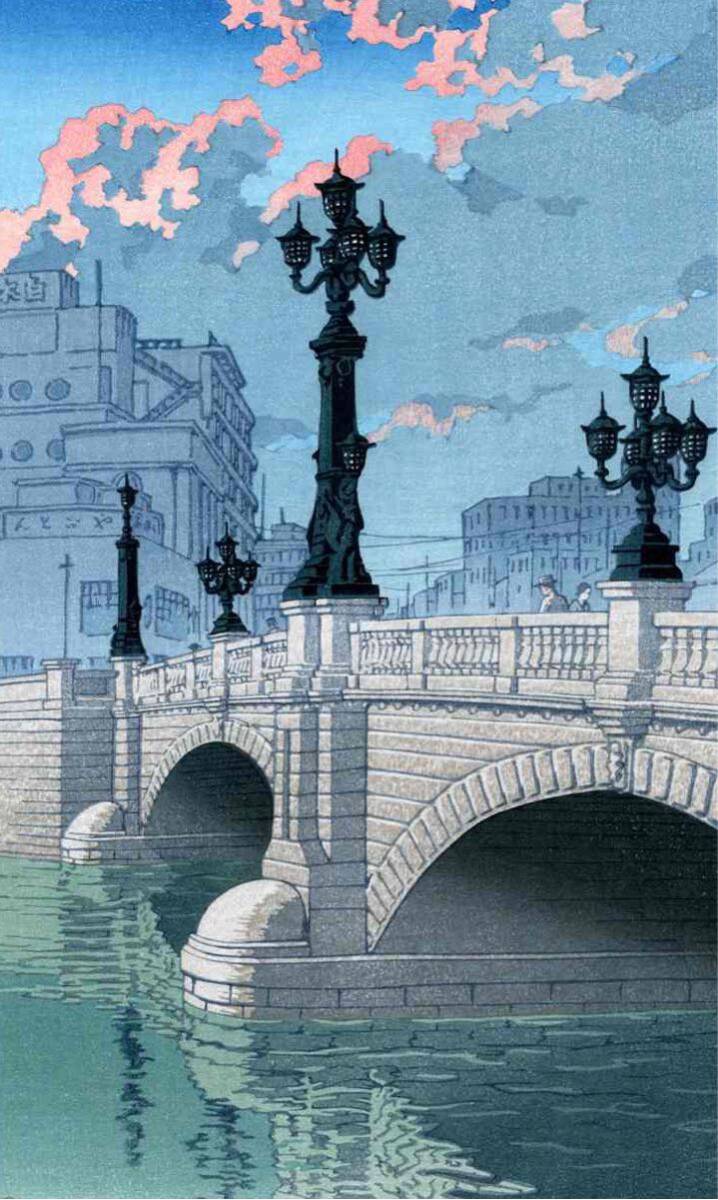 Yahoo!オークション - 川瀬巴水〈日本橋(夜明〉昭和5年(1930 Yahoo!オークション - 川瀬巴水〈日本橋(夜明〉昭和5年(1930