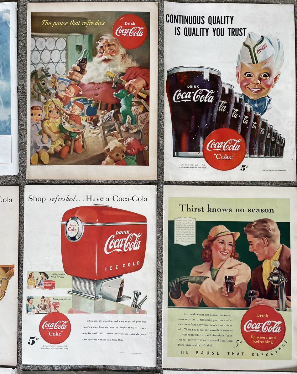 ◆コカコーラ・1940・50・60代年のオリジナル広告16枚セット・ビンテージアメリカ雑誌・Lifeライフ洋書/広告/ポスター_画像4