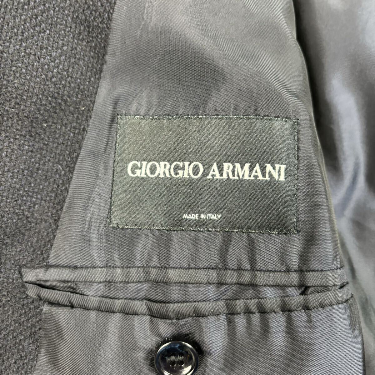 『未使用級！メガサイズ！』イタリア製 GIORGIO ARMANI ジョルジオアルマーニ カシミア100% 2つボタン テーラードジャケット 54 XXL_画像7