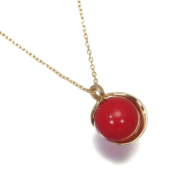  Star Jewelry necklace red Stone K10YG BLJ