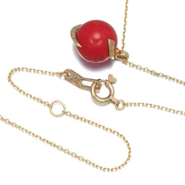 Star Jewelry necklace red Stone K10YG BLJ