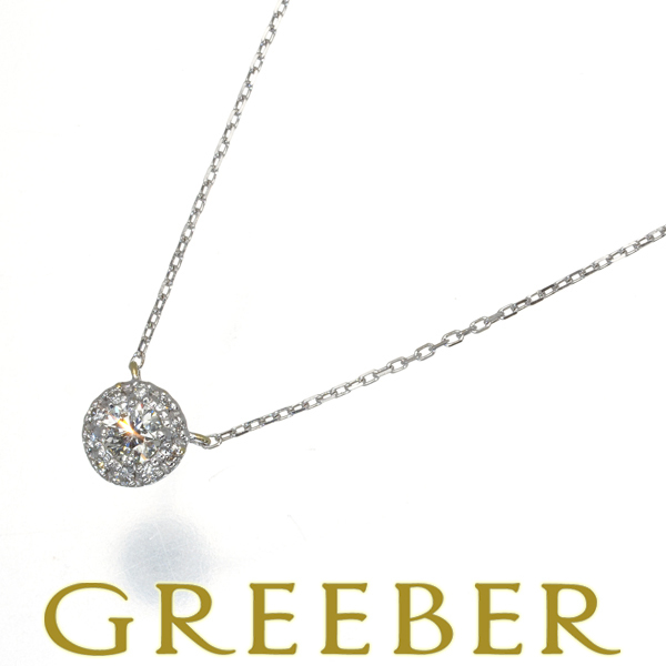 【楽天スーパーセール】 ヴァンドーム ネックレス 大幅値下げ品 BLJ K18WG サークル 0.11ct ダイヤ ネックレス、ペンダント、チョーカー