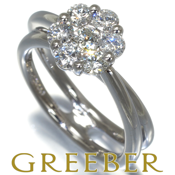 【冬バーゲン★特別送料無料!】 ダイヤ 0.70ct パヴェ リング Pt900 GENJ 大幅値下げ品 プラチナ台