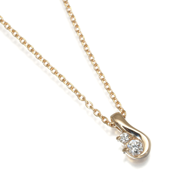 専門ショップ スタージュエリー 6800円 ネックレス 大幅 BLJ K18PG 2P ダイヤ ネックレス、ペンダント、チョーカー