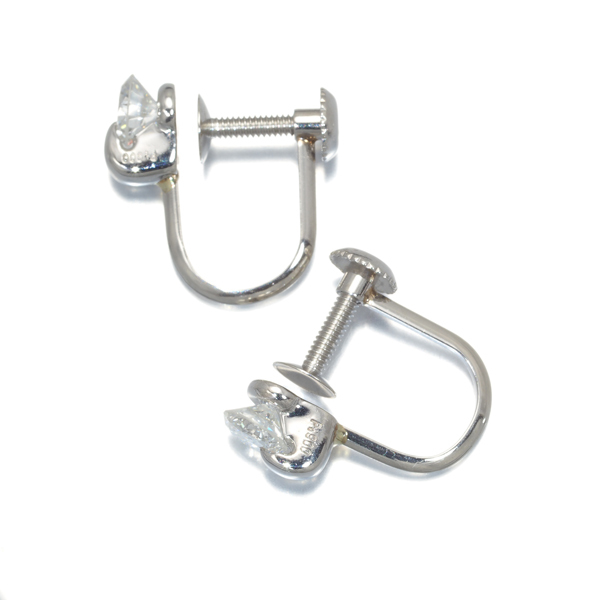 【オンラインショップ】 16382円 GENJ Pt900 イヤリング 一粒 0.250ct/0.253ct ダイヤ ダイヤモンド