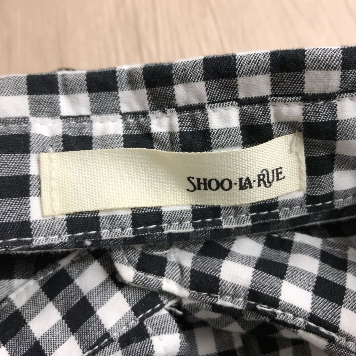 100円スタート○ shoo la rue シューラルー　ギンガムチェック　ワンピース　ワールド_画像6