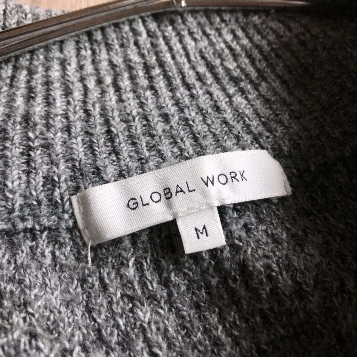 100円スタート□ GLOBAL WORK グローバルワーク　ハイネック　モックネック　横幅ゆったり　体型カバー　ニット　セーター_画像5