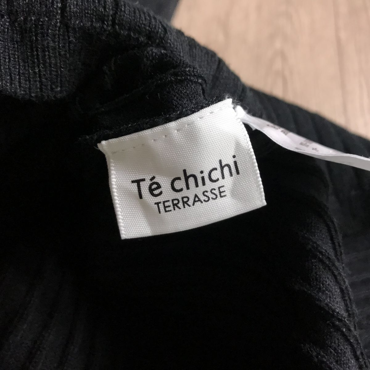 100円スタート○ Te chi chi ニットワンピース　リブ　前開き　カーディガン　フリーサイズ_画像4