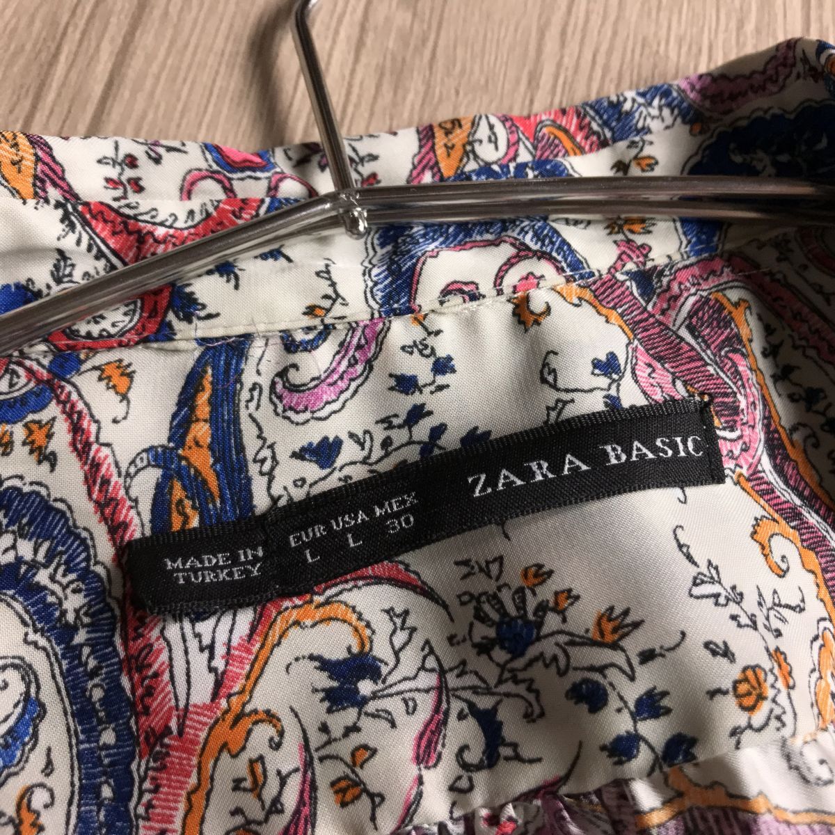 100円スタート☆ ZARA ザラ　おしゃれデザイン　総柄　ワンピース_画像6