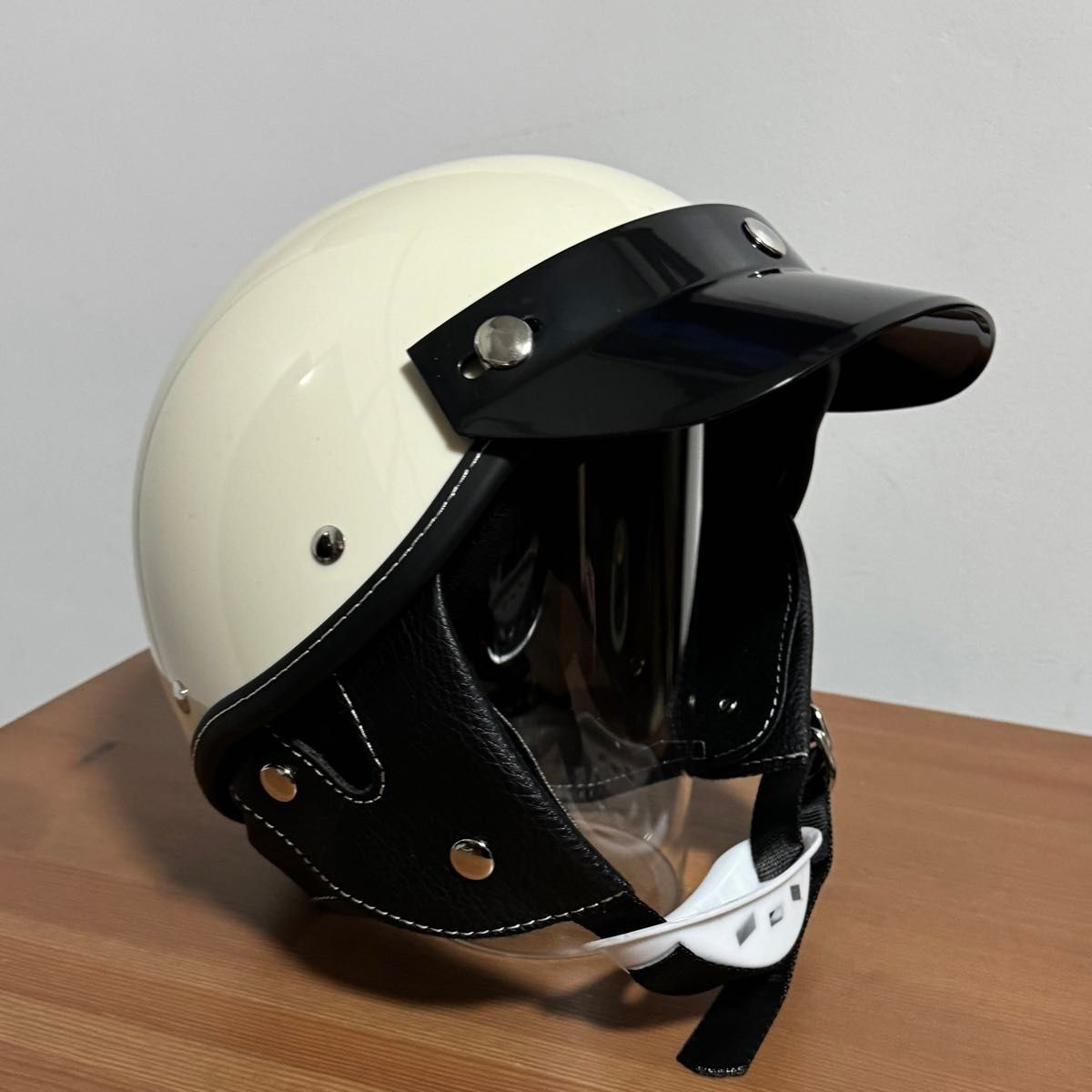 ハーフヘルメット　XL ポリスヘル　半ヘル　ショーティー　検Bell buco オーシャンビートル  ハーレー　