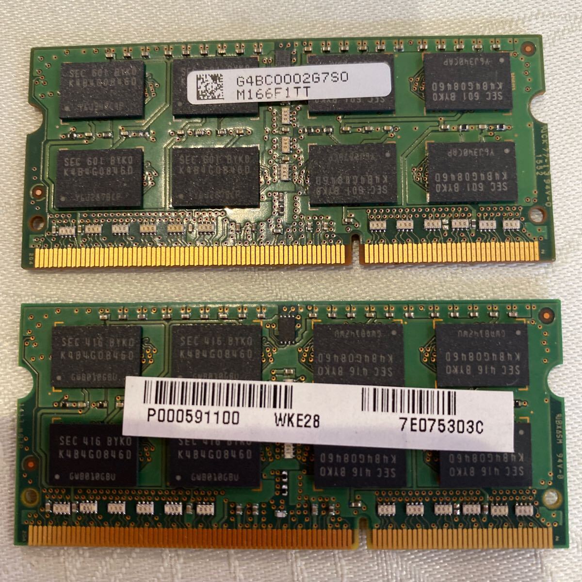 SAMSUNG DDR3L 1600 2Rx8 PC3L 12800S 8GBX2枚セット(16GB)⑧_画像2