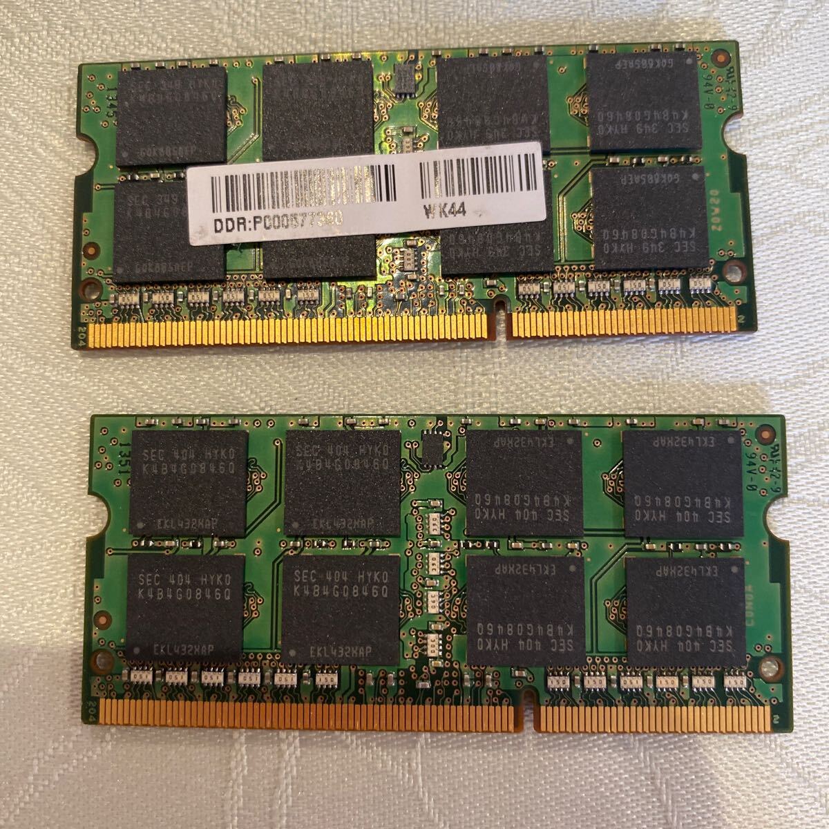 SAMSUNG DDR3L 1600 2Rx8 PC3L 12800S 8GBX2枚セット(16GB)_画像2