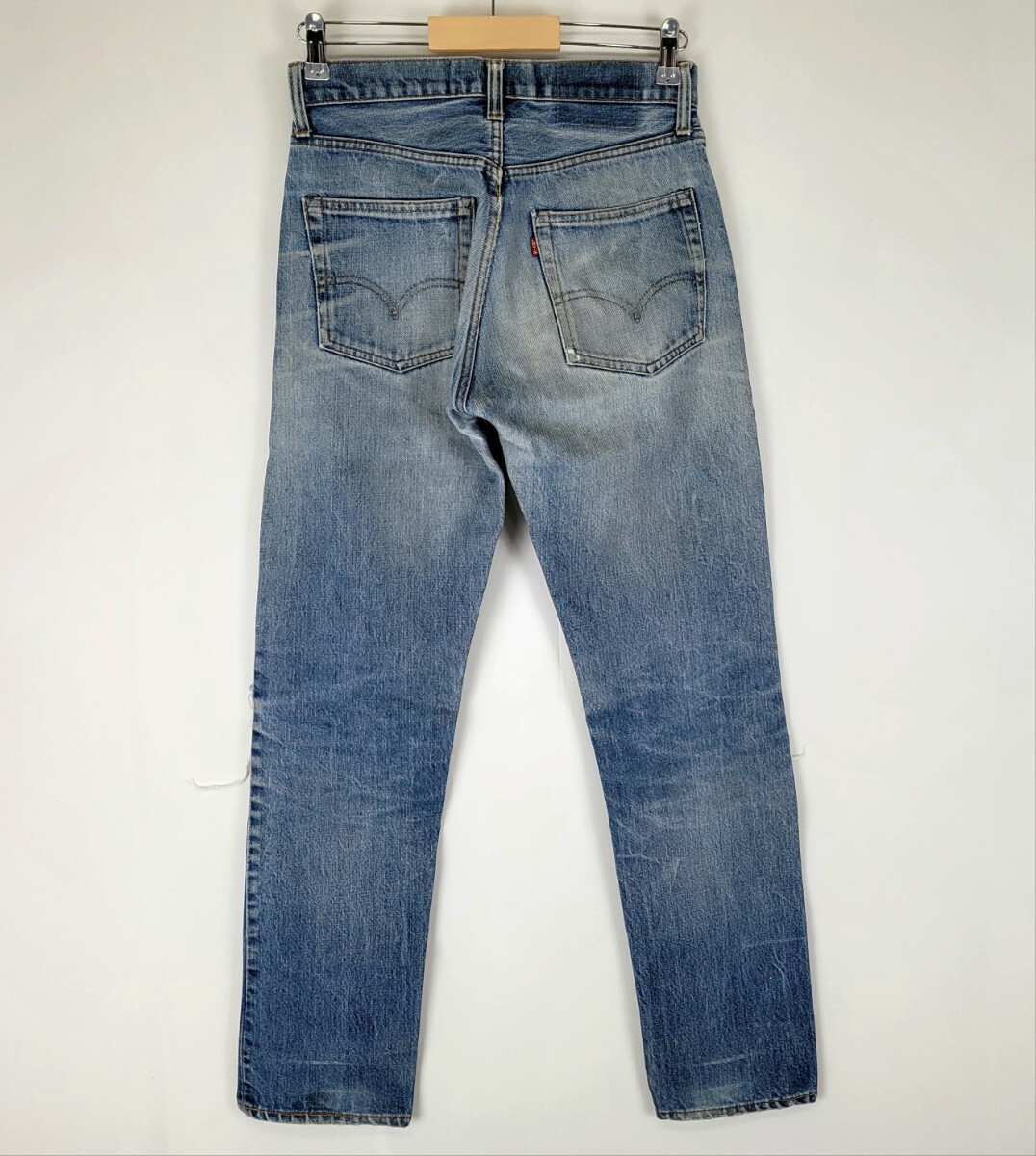 70s USA製 levi's 505シングル 66前期 バックポケットシングル コインポケットシングル 裾チェーンステッチ w29 70年代 ビンテージジーンズ_画像2