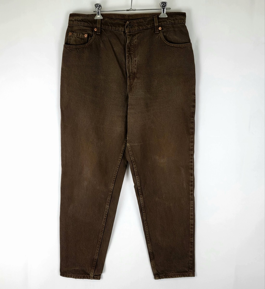 96年 USA製 levi's 551 w35 程度 ブラウン 茶色 90年代 90s アメリカ製 アメリカ古着 ビンテージジーンズ / 550_画像1