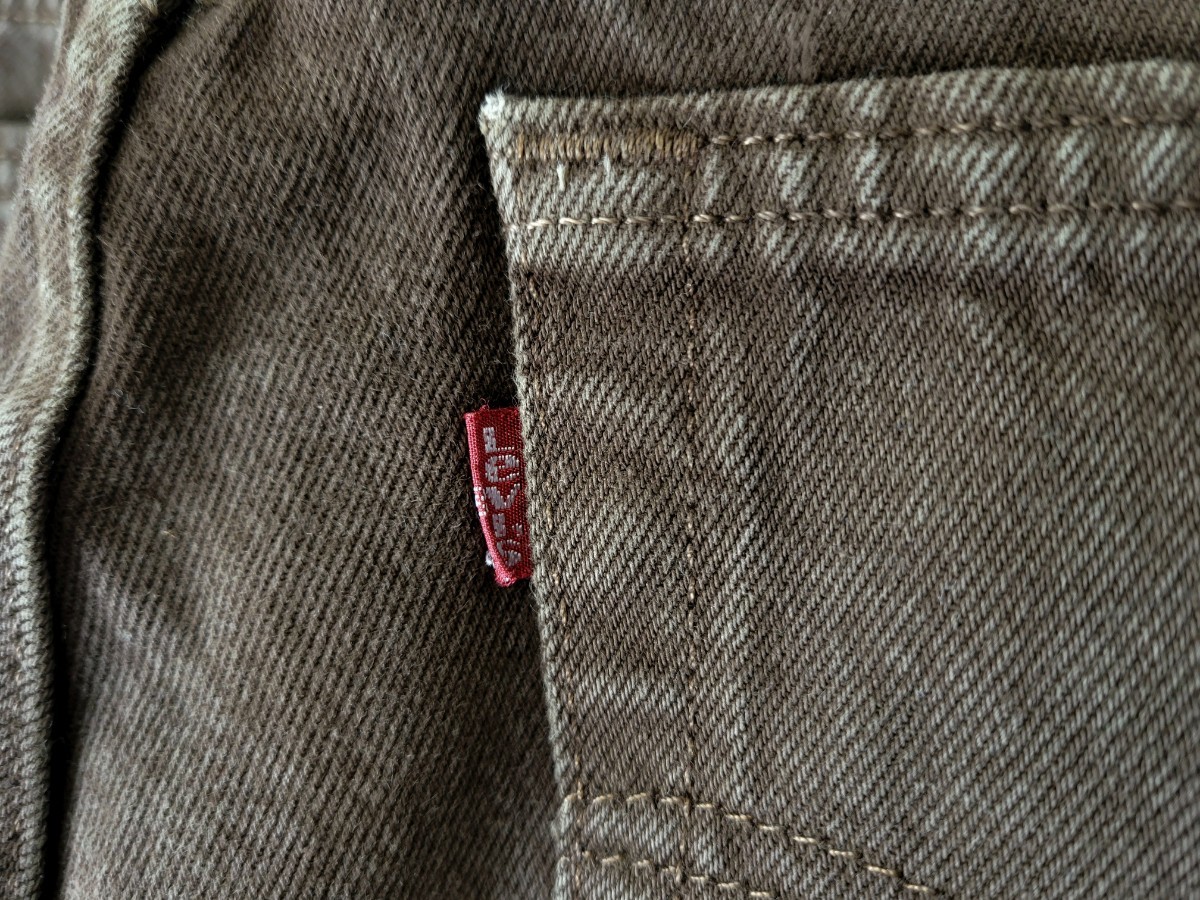 96年 USA製 levi's 551 w35 程度 ブラウン 茶色 90年代 90s アメリカ製 アメリカ古着 ビンテージジーンズ / 550_画像5