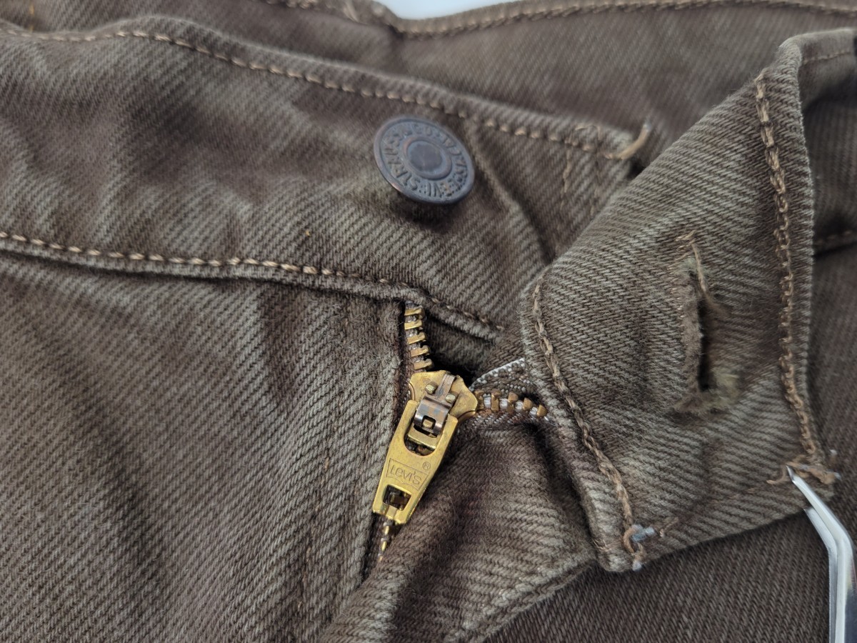 96年 USA製 levi's 551 w35 程度 ブラウン 茶色 90年代 90s アメリカ製 アメリカ古着 ビンテージジーンズ / 550_画像7