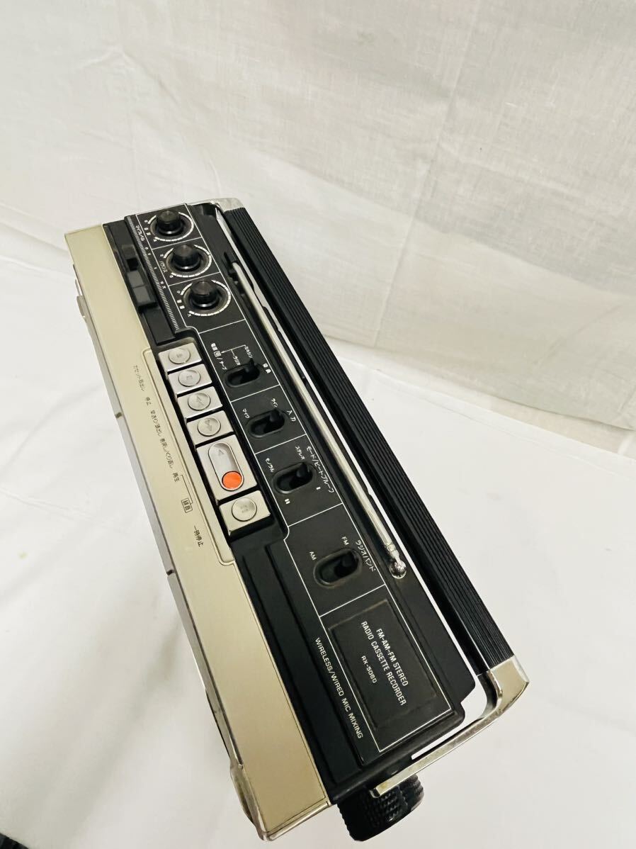 RK-051／National FM -AM FM STEREO RADIO CASSETTE RECORDER 動作未確認品 中古品★の画像2