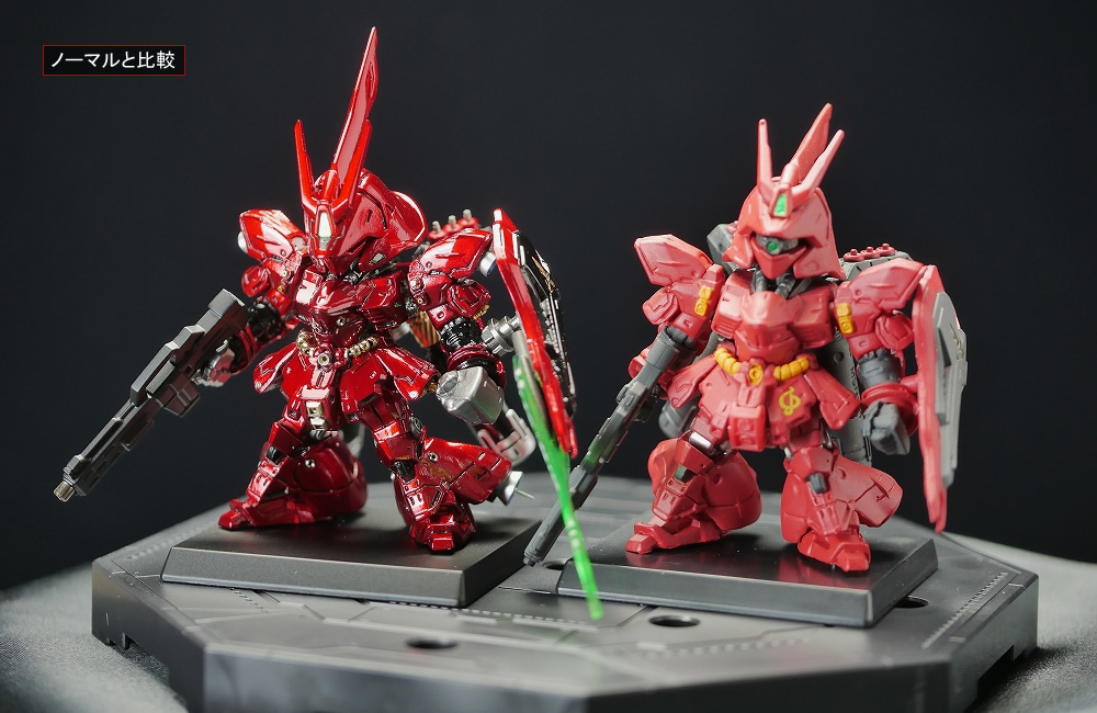 FW GUNDAM CONVERGE サザビー [メタリック塗装.Ver] 徹底改修塗装済完成品 ガンダムコンバージ (検: ガンプラ 改造 リペイント_画像9