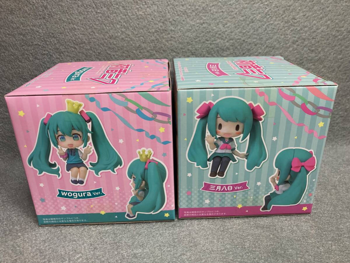 初音ミク★ちょこのせ ミニフィギュア wogura Ver. 三月八日 Ver. 2種セット_画像2