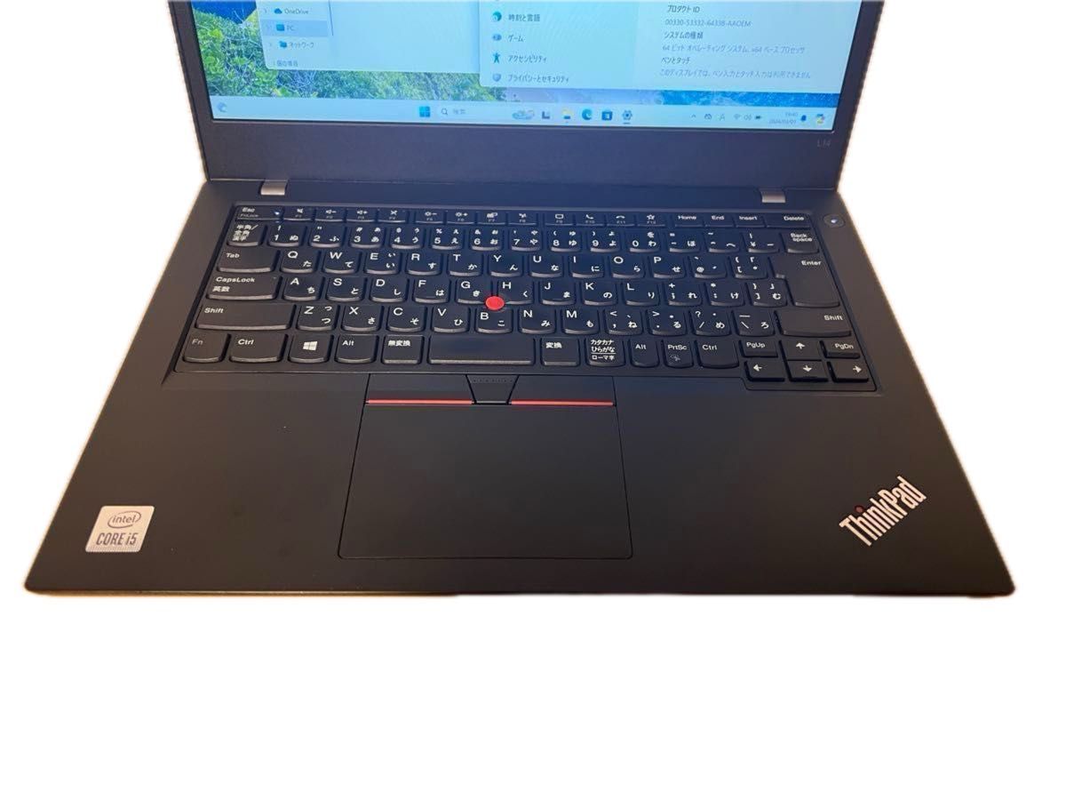 Lenovo ThinkPad L14 14インチ Corei5 -10210U 8GB SSD256 Win11Pro