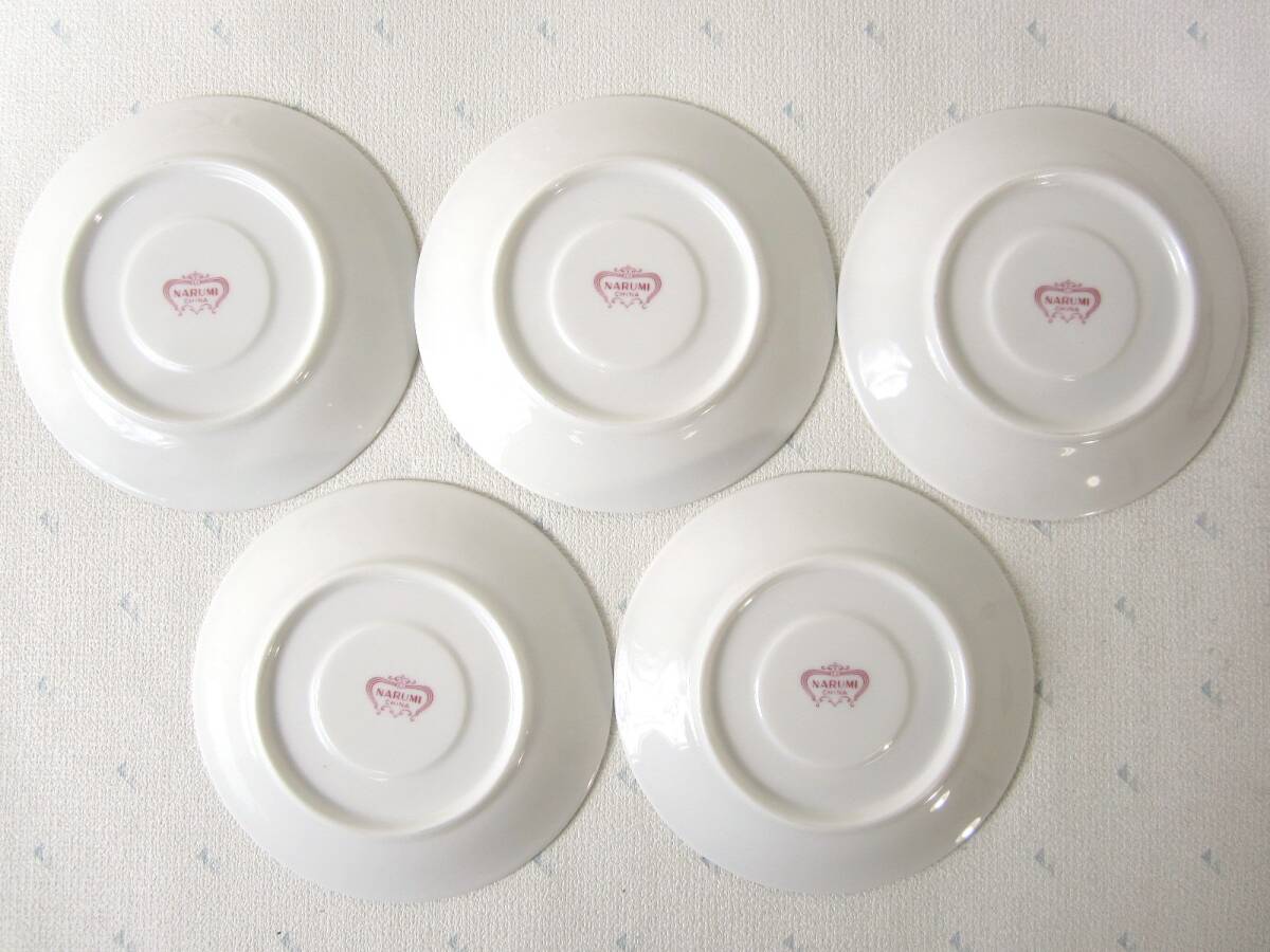 【美品】NARUMI CHINA ナルミ カップ＆ソーサー 5客セット ティーカップ コーヒーカップ 花柄 (5211)