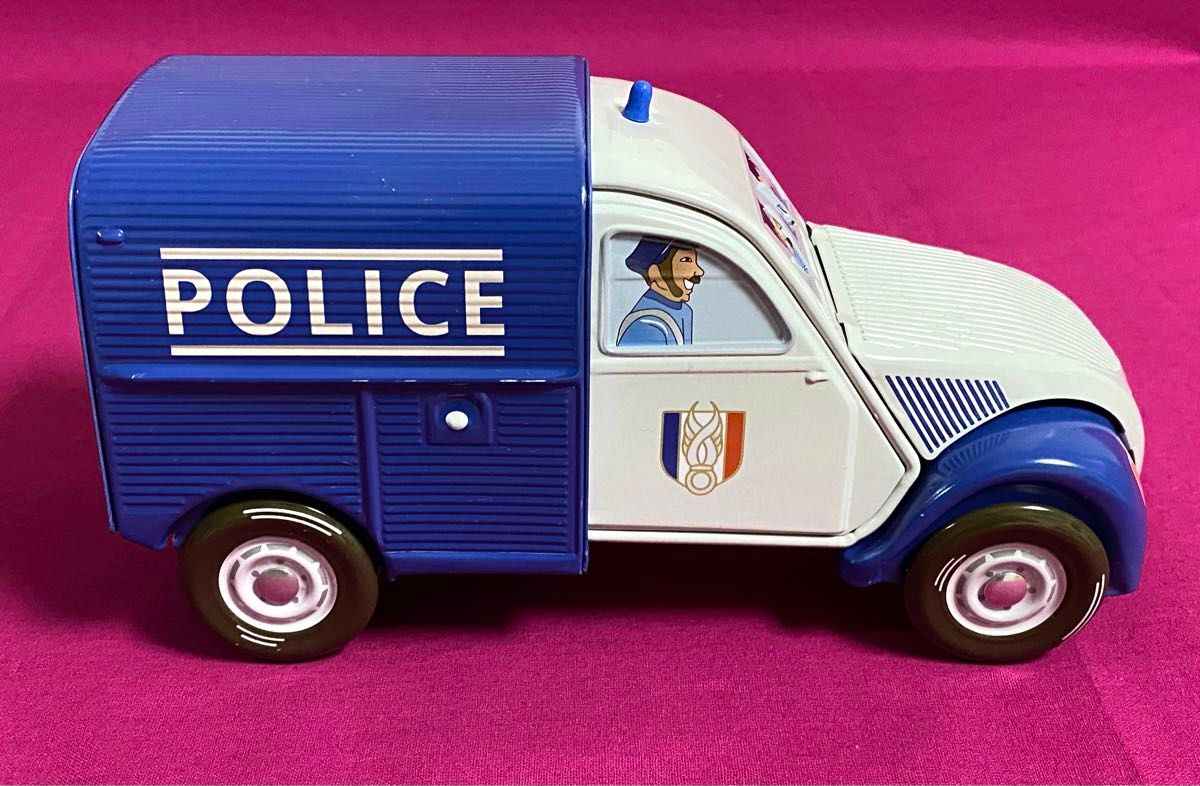 シトロエン2CV POLICE ビスケット缶　CITROEN 2CV