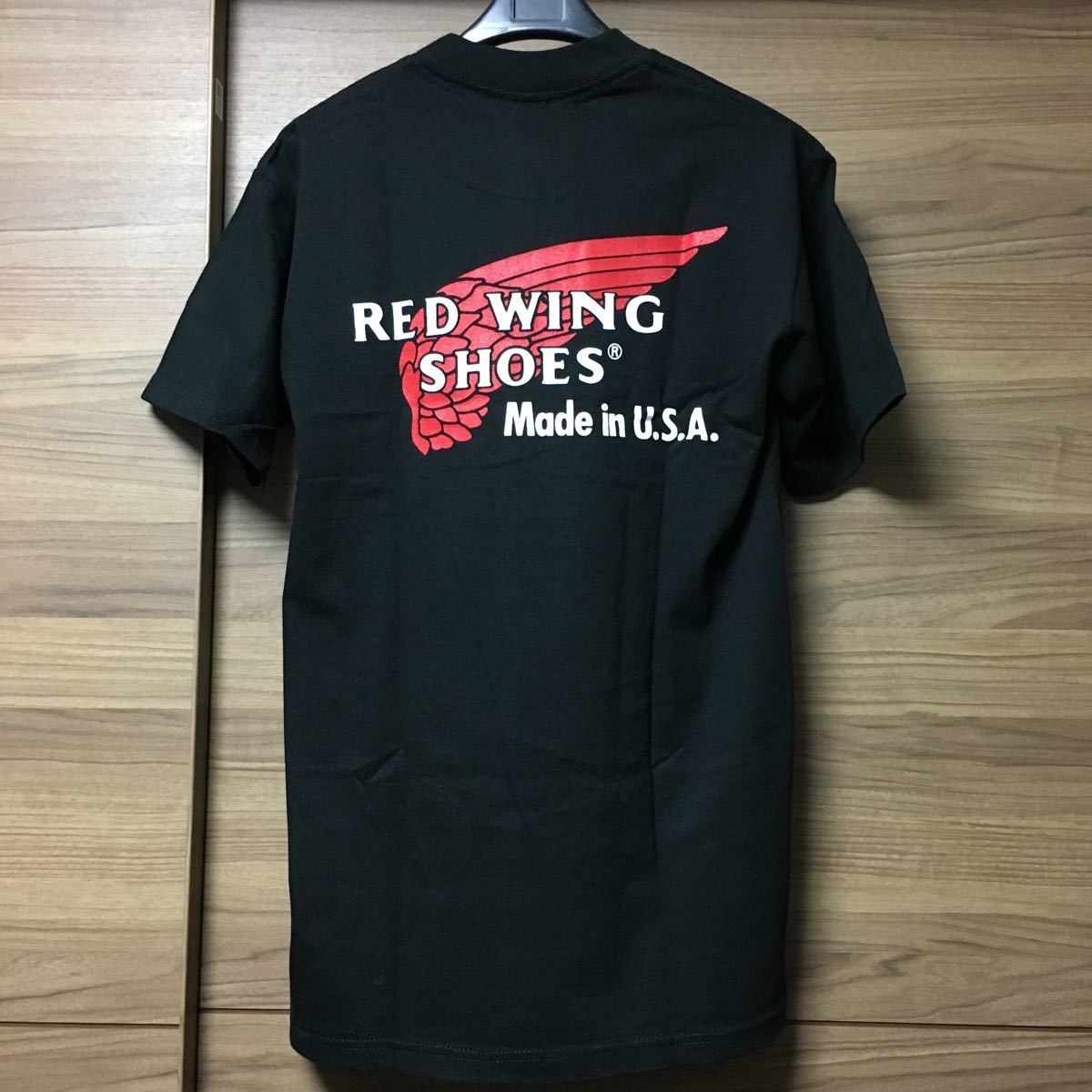 【未使用】90s RED WING レッドウィング Tシャツ 黒 Sサイズ JERZEES RUSSELL コットン100%