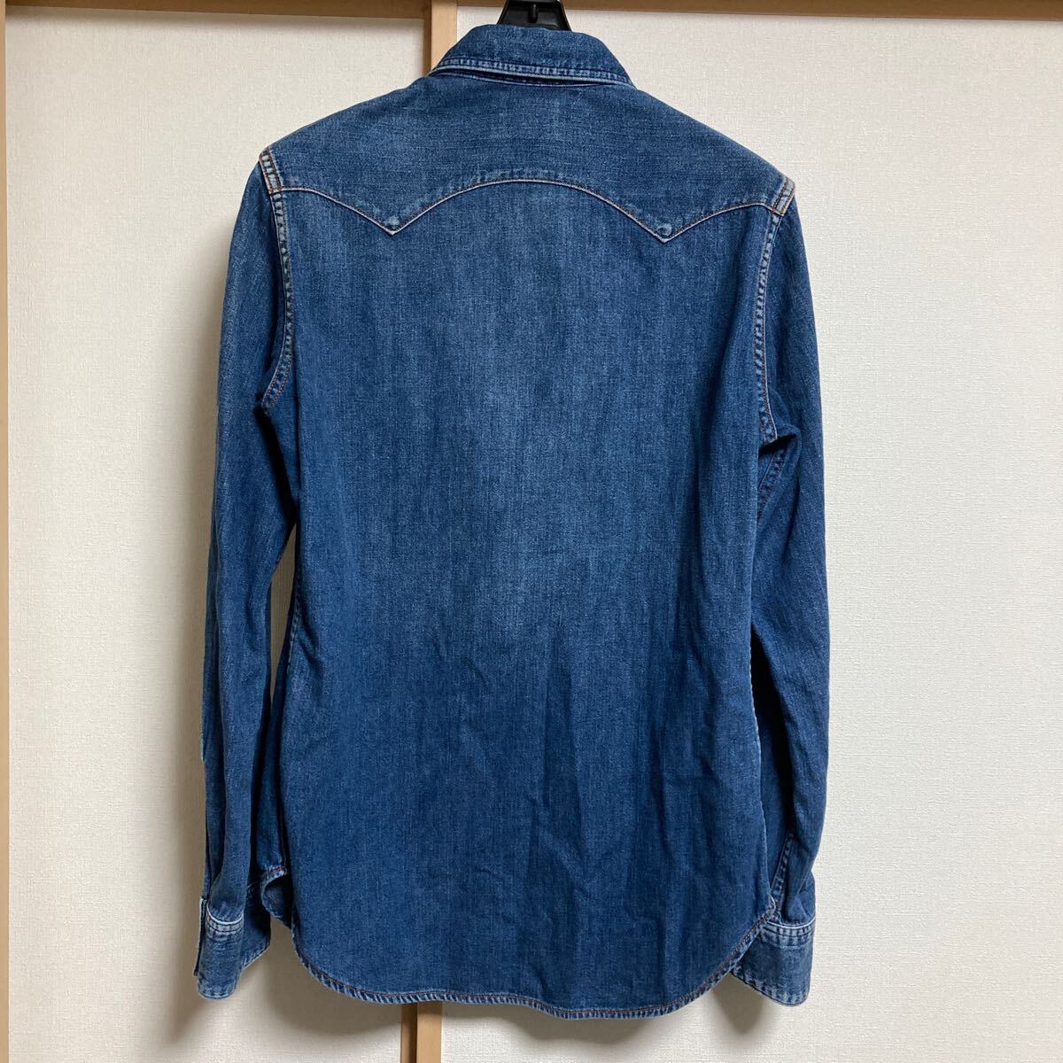 [ beautiful goods ]BLUE BLUEb lube Roo Denim western shirt indigo size 1 Hollywood Ranch Market made in Japan 