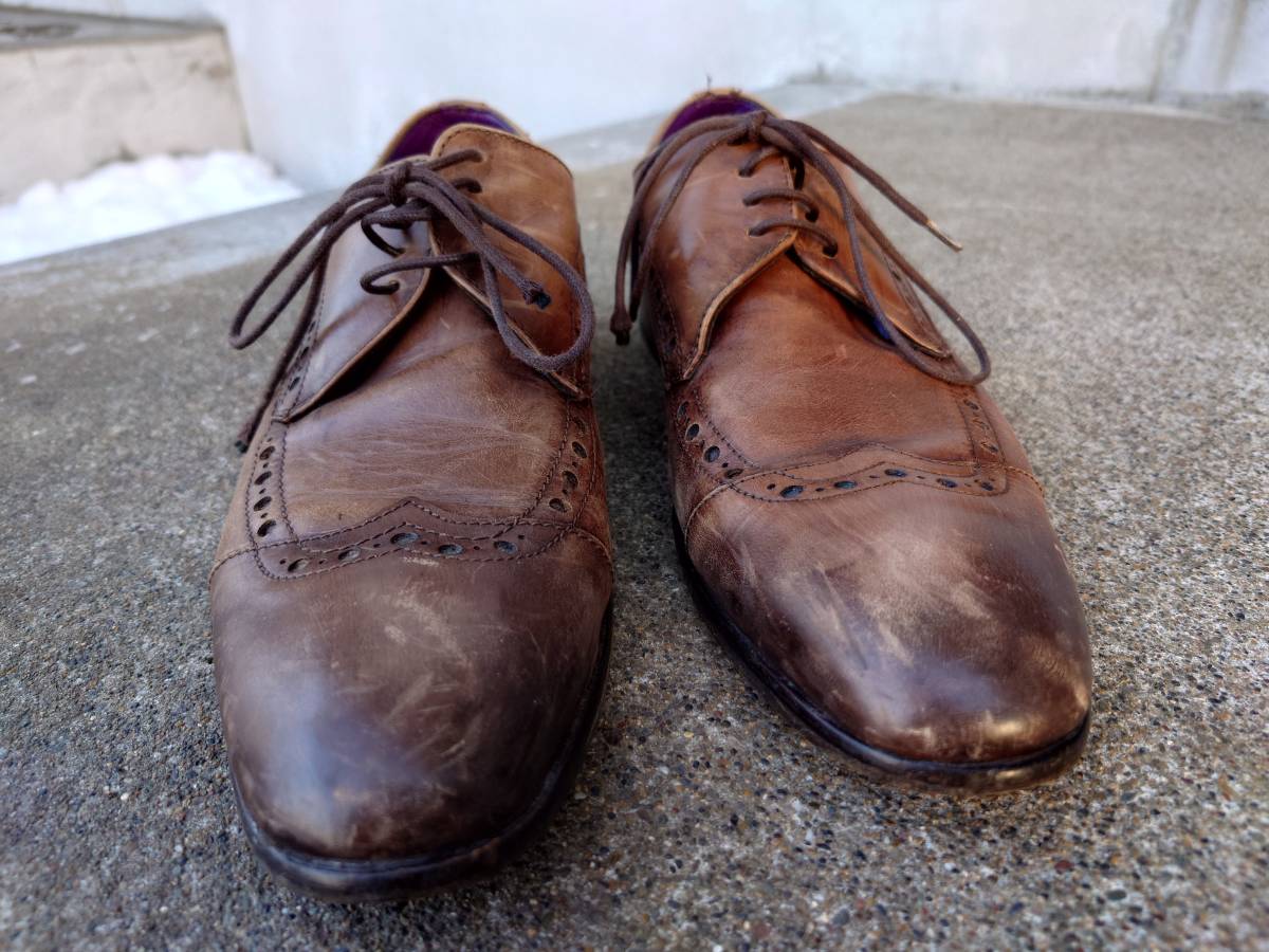 ABAHOUSE　DERBYSHOES　BROWN　SIZE40　アバハウス　ダービーシューズ　茶色　サイズ40　25.5_画像4