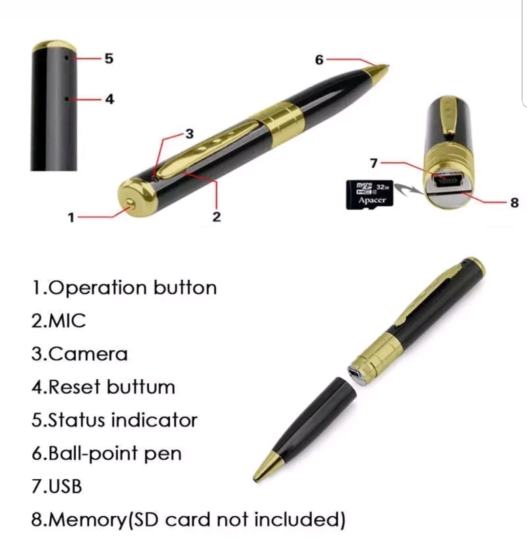  видеозапись c функцией шариковая ручка предотвращение преступления товары Spy авторучка 