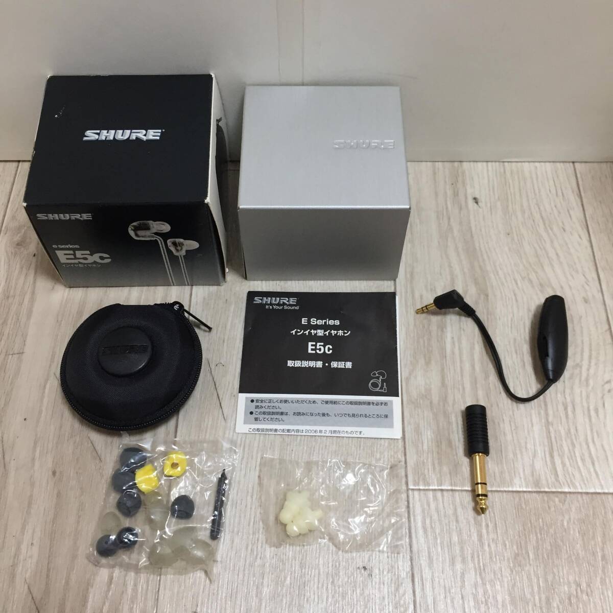 【AJ】イヤホン E5C SHURE シュア インナーイヤホン【国内正規品】スケルトン 0316-B0000CE1VP-7000-19980-UAC-1_画像6