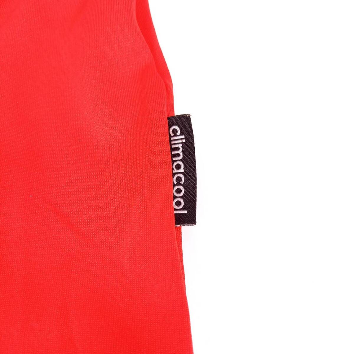 M adidas アディダス プラクティスシャツ レッド グレー 胸ロゴ 半袖 リユース ultralto ts1877_画像7