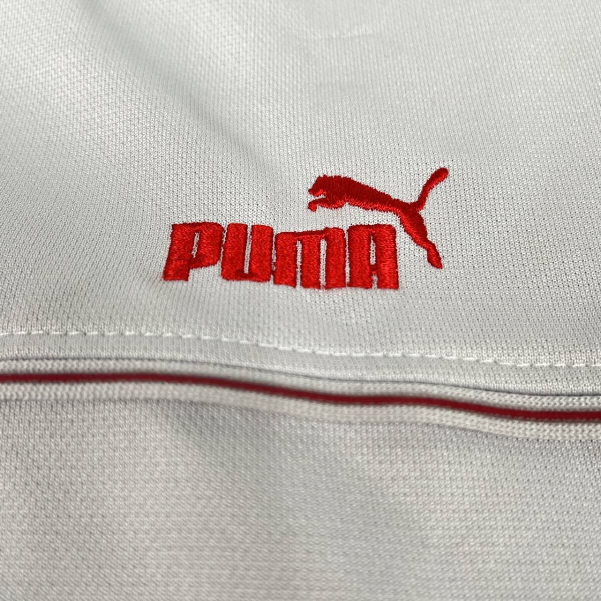 M PUMA プーマ ジャージ トラックジャケット ジップアップ ライトグレー 長袖 リユース ultramto js0192_画像4