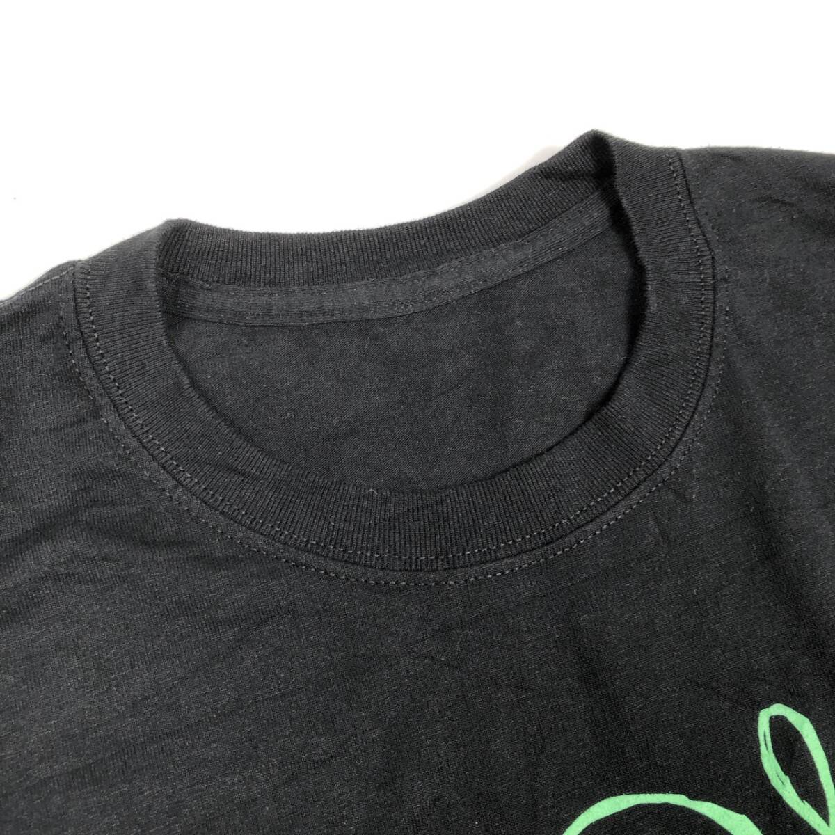 サイズ不明(Lサイズ相当） ブランド不明 Tシャツ ブラック 前面イラスト 半袖 リユース ultramto ts1925_画像5