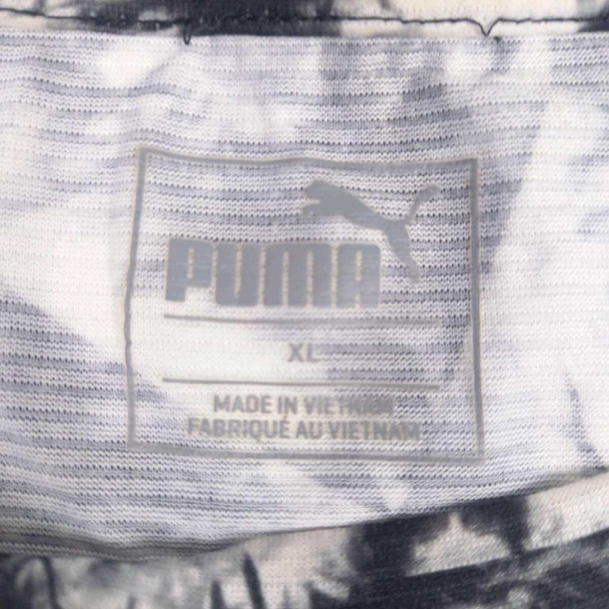 XL PUMA Tシャツ ブラック×ホワイト 丸首 半袖 リユース ultramto ts1945_画像3