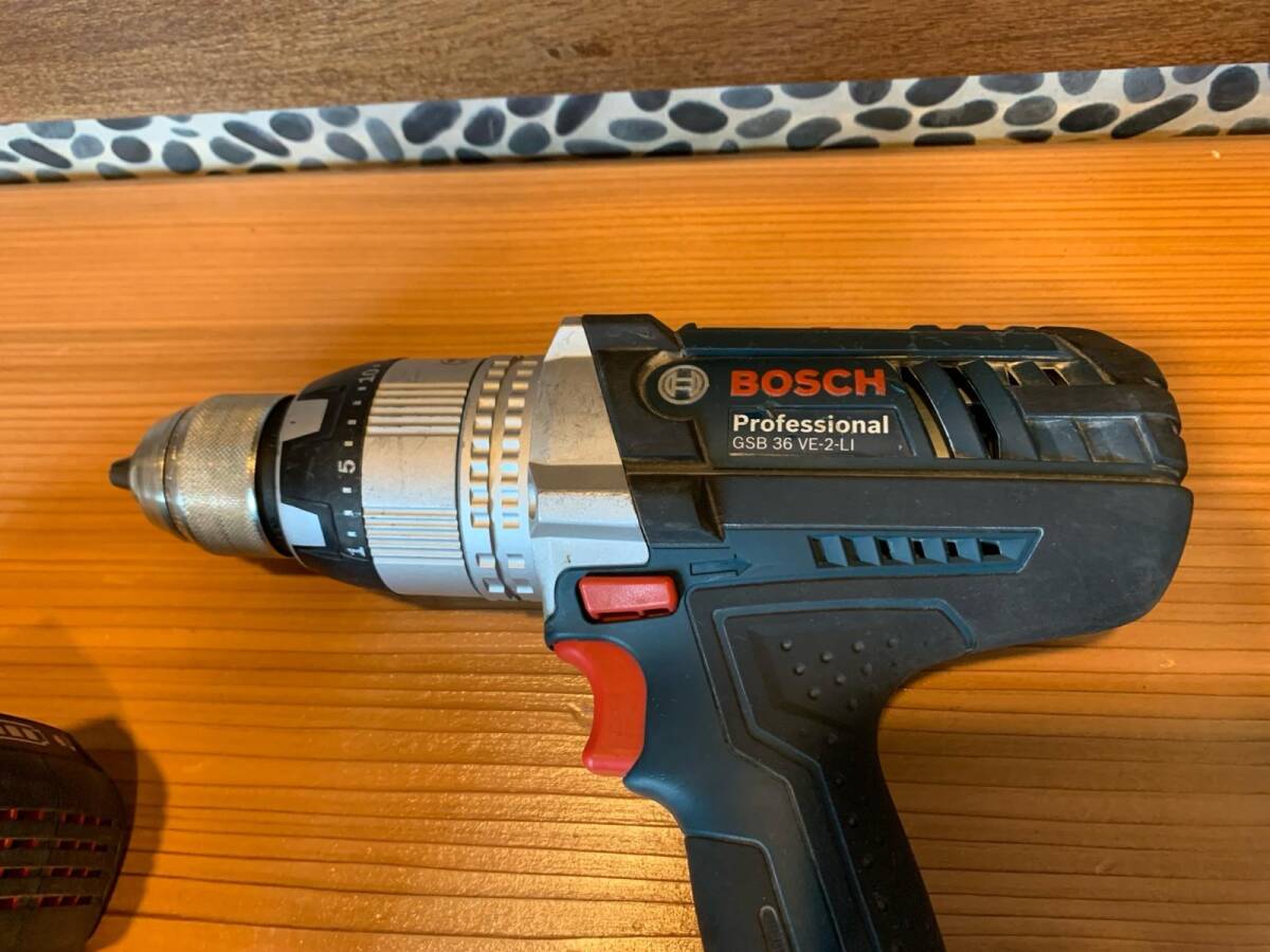 定価¥113,000 BOSCH ボッシュ 36V バッテリー 振動 ドライバードリル GSB 36VE-2-LI バッテリー2個セット 検索用 Makita Hikoki_画像3