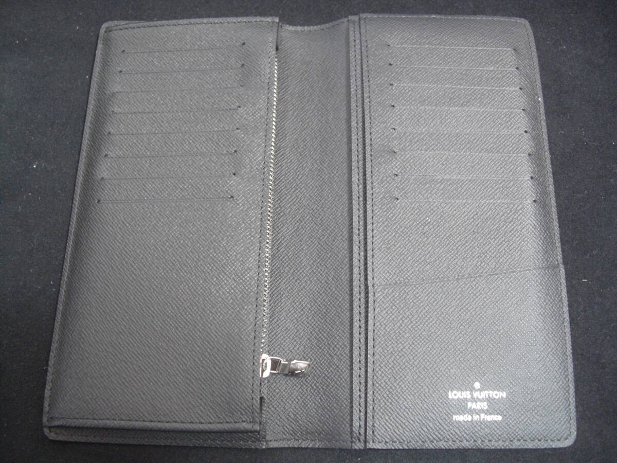 ☆（美品）ほぼ未使用 ルイヴィトン ダミエ グラフィット ブラザ ノワール M60622 二つ折り 黒 ファスナー 長財布の画像3