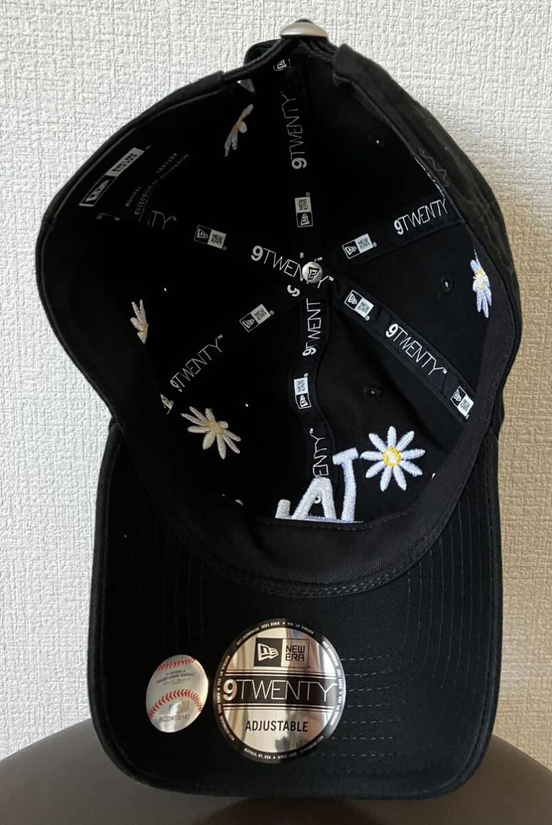 NEWERA 9TWENTY MLB Flower Embroidery ロサンゼルス・ドジャース ブラック キャップ 帽子 花 LA ドジャース ニューエラ_画像3