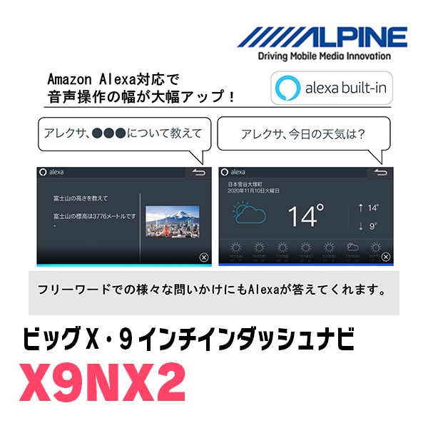 (最新データ)　ジムニー(JB64W・H30/7～現在)専用　X9NX2+KTX-X9-JI-64 / 9インチナビ・セット(ALPINE正規販売店)_画像7