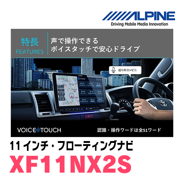 (最新データ)　N-BOX+(H24/7～H27/2)専用セット　ALPINE/XF11NX2S　11インチ・フローティングナビ(配線/パネル込)_画像9