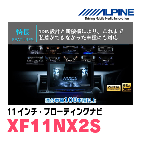 (最新データ)　デイズルークス(B21A・H28/12～R2/2)専用セット　ALPINE/XF11NX2S　11インチ・フローティングナビ(配線/パネル込)_画像6