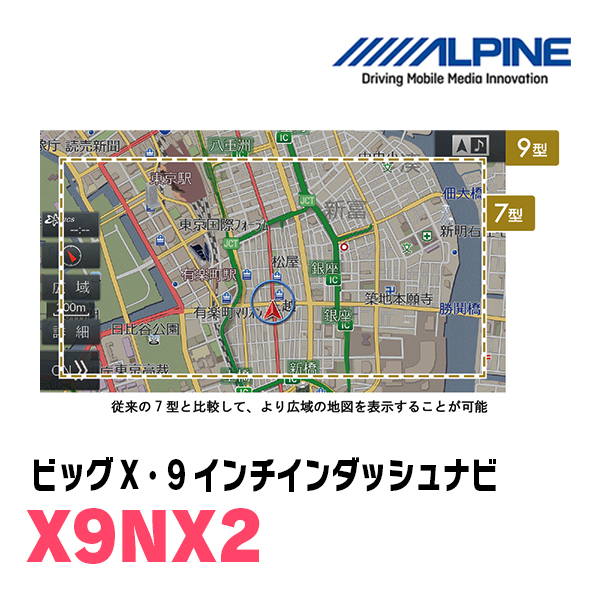 (最新データ)　アルファード(30系・H27/1～R1/12)専用　X9NX2+KTX-X9-AV-30 / 9インチナビ・セット(ALPINE正規販売店)_画像4