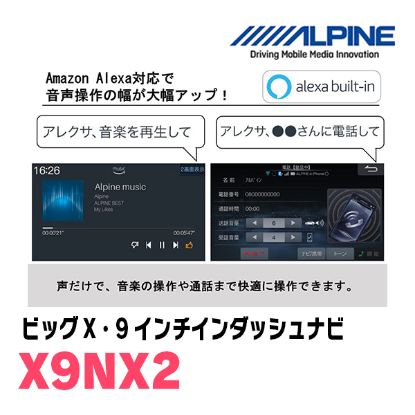 (最新データ)　アルファード(30系・H27/1～R1/12)専用　X9NX2+KTX-X9-AV-30 / 9インチナビ・セット(ALPINE正規販売店)_画像6