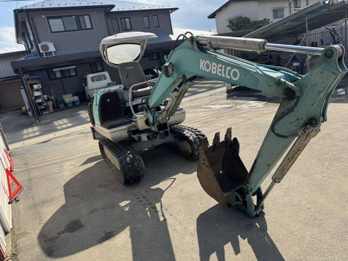 ユンボ kobelco sk025 時間3752h KOBELCO油圧ショべル ゴムクローラー Komatsu Kubota すぐ使えます 長野県 日立 引き取り の画像2