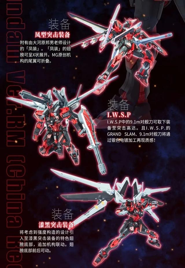 海外超限定商品「中国紅」バンダイ 正規品 Ver.RM リマスター フルパックセット MG 1/100 エール ストライク ガンダム 新品_画像8