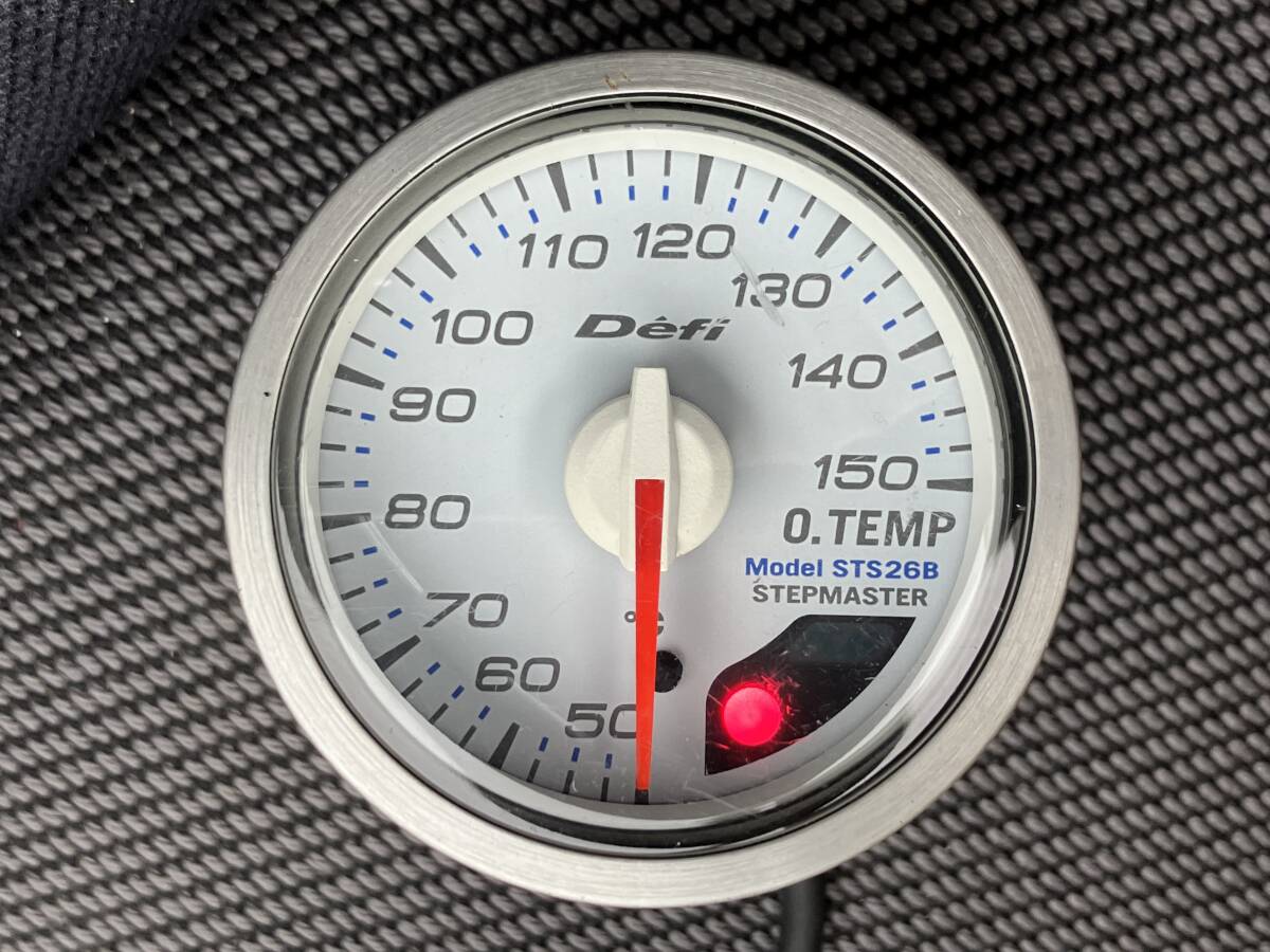  Nippon Seiki Defi( Defi ) old link meter (link-meter) oil temperature gauge (O.TEMP) 52φ face : white ( white )/ ilmi : green ( green ) waste version goods 