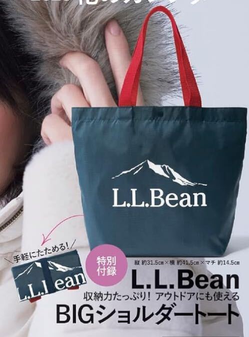 ○雑誌付録 L.L.Bean アウトドアにも使える たためるBIGショルダートート ×2点の画像2