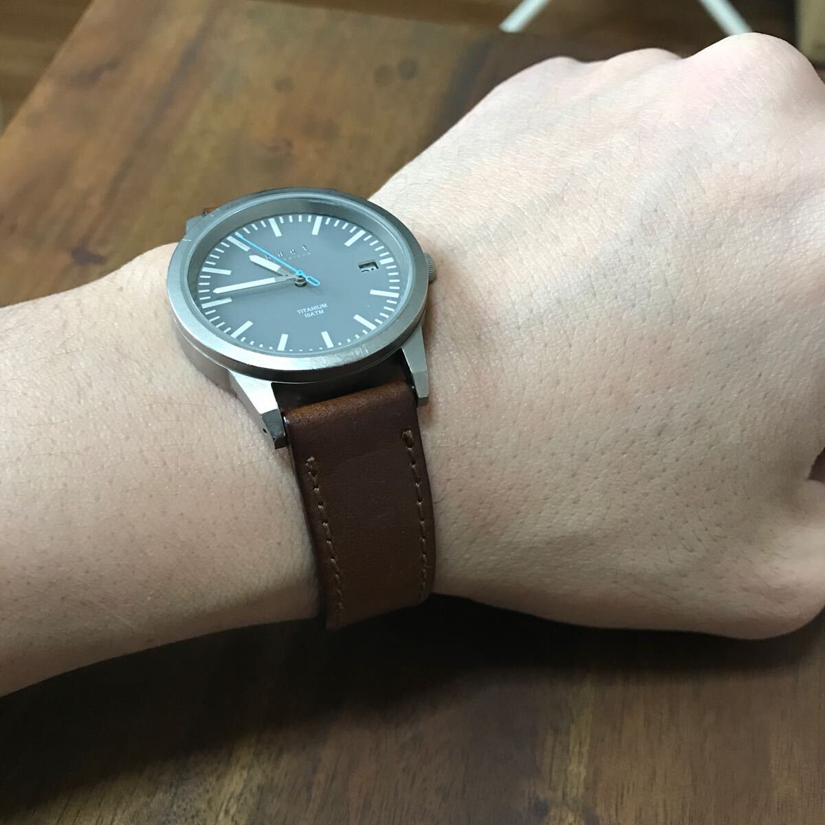 送料込 ノット knot ソーラー腕時計+コードバン製KNOTベルト TS1 送料込 ノット knot ソーラー腕時計+コードバン製KNOTベルト TS1