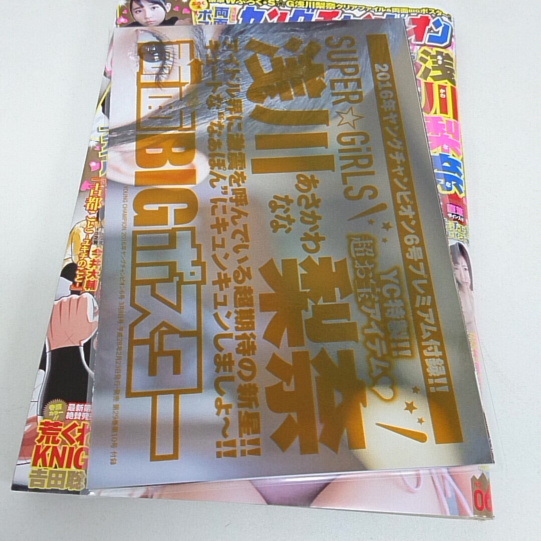 コミック 雑誌 ヤングチャンピオン 2016年 3月8日 NO.6　浅川梨奈 クリアファイル付き ポスター付き未開封_画像4